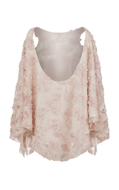 Shop Maticevski Daydream Embroidered Lace Top In Pink