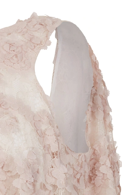 Shop Maticevski Daydream Embroidered Lace Top In Pink