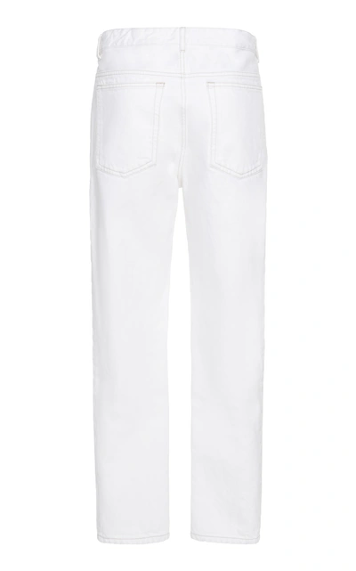 Shop Isabel Marant Étoile Neaj Mid-rise Straight-leg Jeans In White