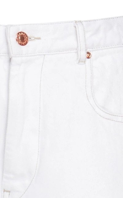 Shop Isabel Marant Étoile Neaj Mid-rise Straight-leg Jeans In White