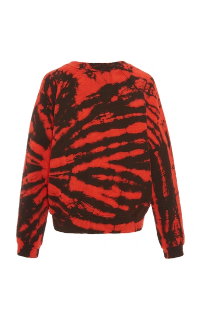Shop Proenza Schouler Tie-dye Cotton-jersey Sweatshirt In Red