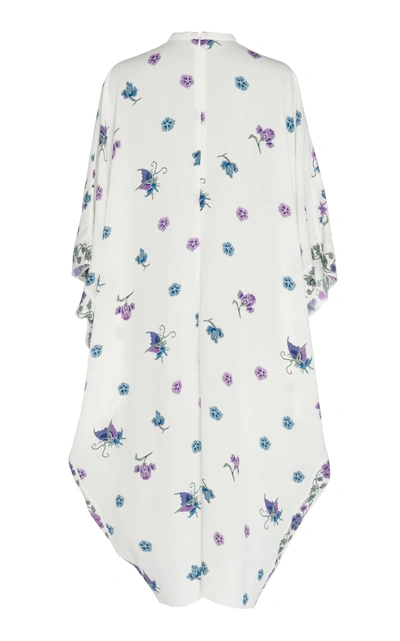 Shop Andrew Gn Silk Printed Dress In Floral