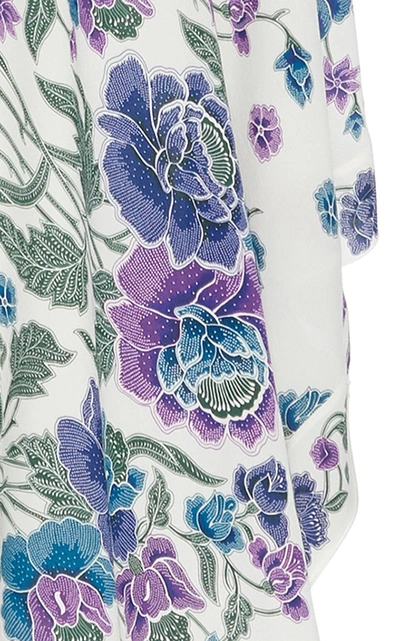 Shop Andrew Gn Silk Printed Dress In Floral