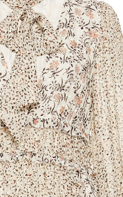 Shop Ulla Johnson Primrose Asymmetrical Silk Ruffle Dress In White