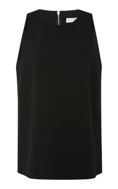 Shop Tibi Structured Sleeveless Shell In Black