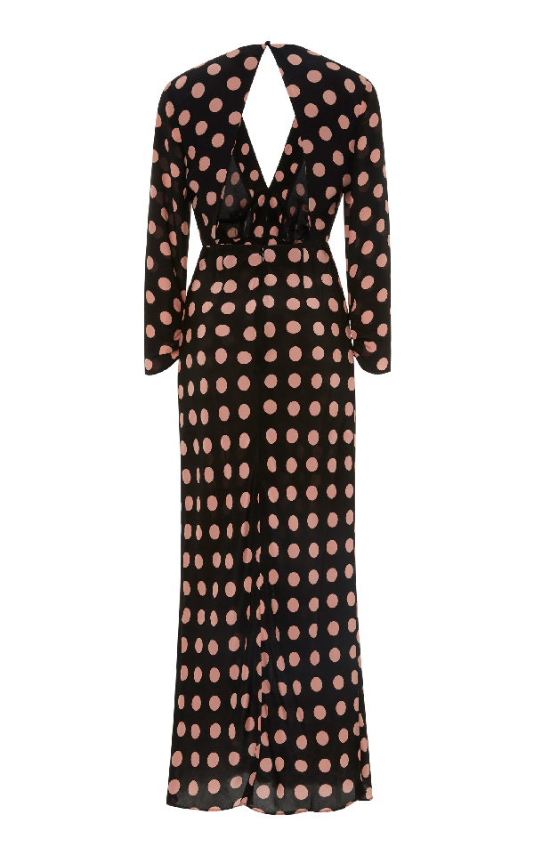 rixo rose polka dot dress