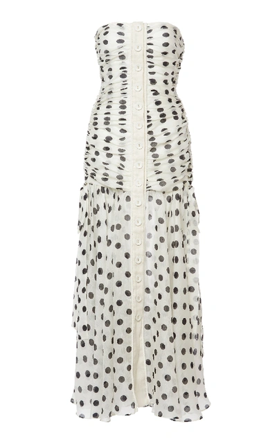 Shop Zimmermann Corsage Ruched Maxi Dress In Print
