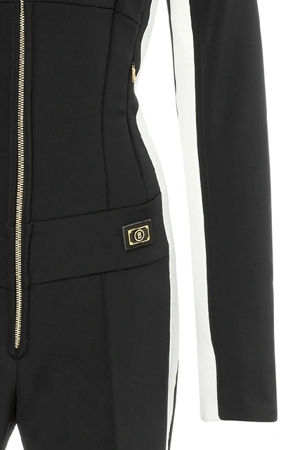 Shop Bogner Fur-trimmed Shell Ski Suit In Black