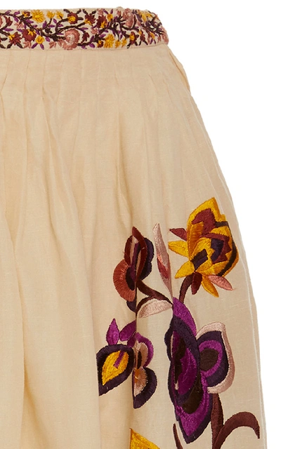 Shop Ulla Johnson Yana Cotton-blend Skirt In Floral