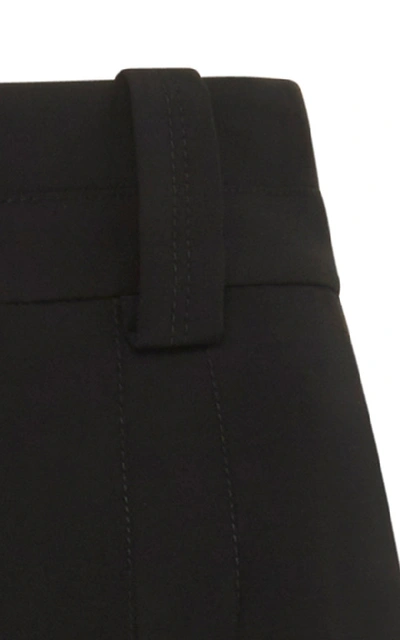 Shop Proenza Schouler Wide-leg Wool-blend Pants In Black