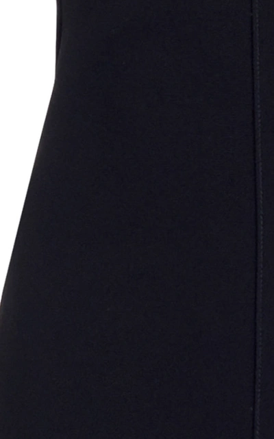 Shop Victoria Beckham Bonded Crepe Fitted Cami Dress In Black