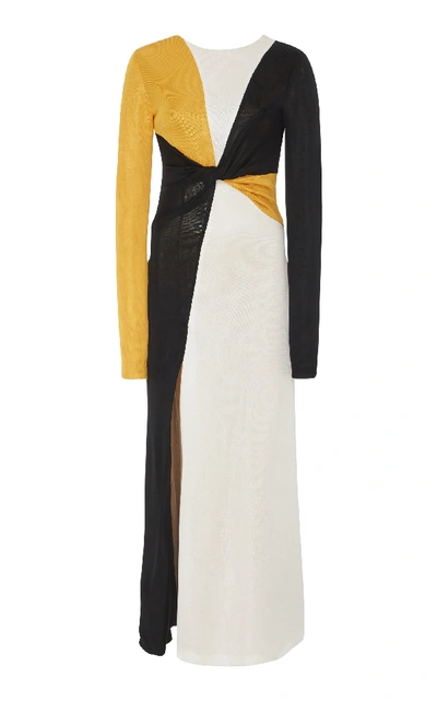 Shop Galvan Star Knotted Color Block Maxi Dress In Multi