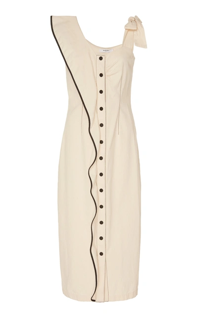 Shop Marysia Northfork Cotton-twill Midi Dress In White