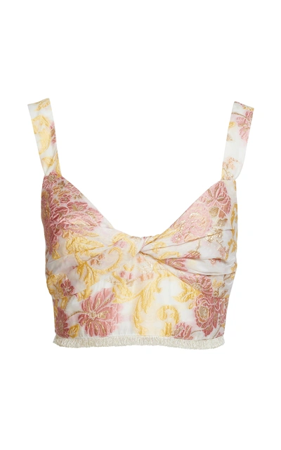 Shop We Are Kindred Delphi Jacquard Bralette In Yellow