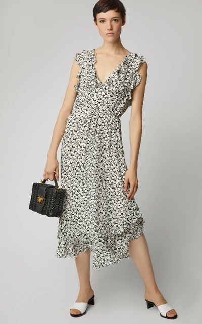 Shop Zimmermann Ruffle Printed Midi Dress In Floral