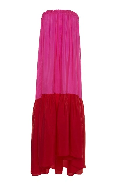 Shop Anaak Maaya Two-tone Strapless Dress In Multi