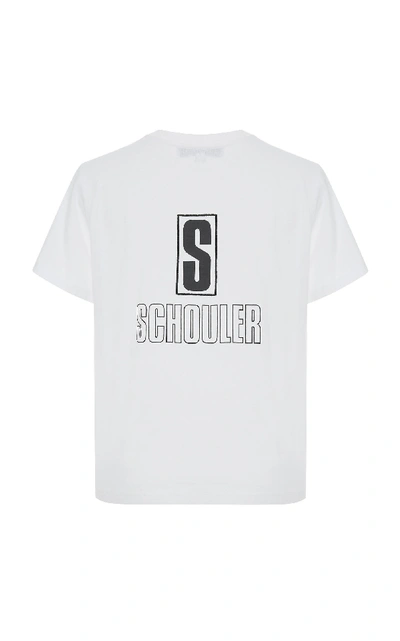 Shop Proenza Schouler Logo-printed Cotton-jersey T-shirt In White
