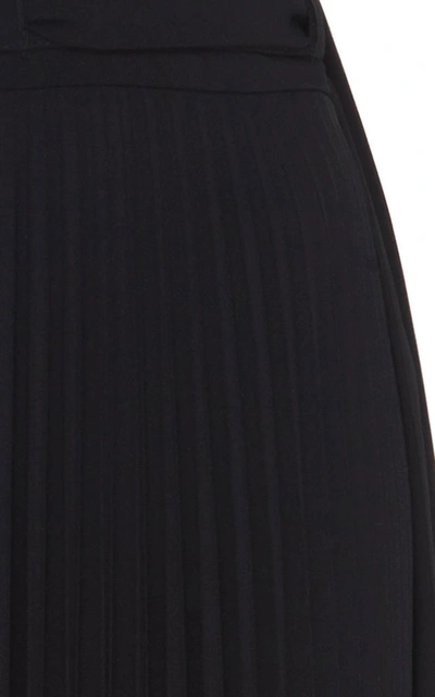 Shop A.w.a.k.e. Asymmetric Plissé Midi Skirt In Black