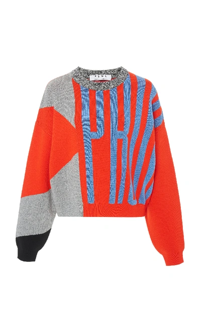 Shop Proenza Schouler Logo Jacquard Sweatshirt In Red