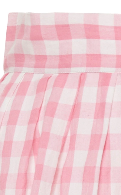 Shop Anaak Annex Gingham Cotton-poplin Shorts In Plaid