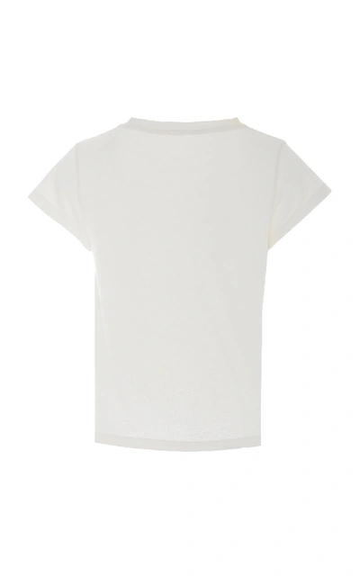 Shop Re/done Printed Cotton-jersey T-shirt In White