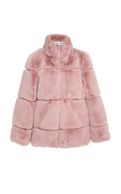 Shop Apparis Sarah Faux Fur Jacket In Pink