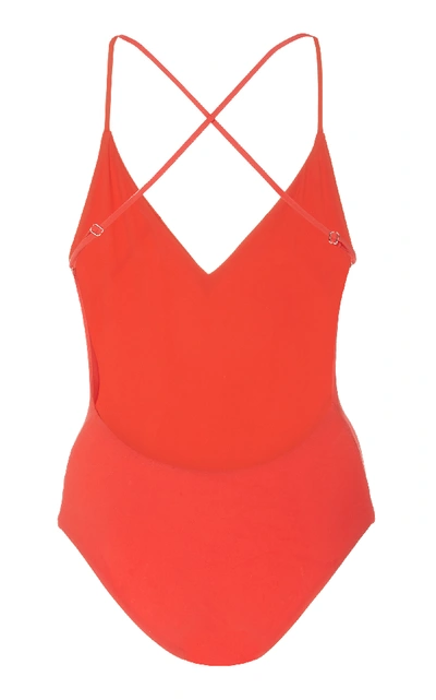 Shop Anemone One-piece Swimsuit In Red