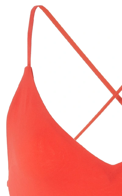 Shop Anemone One-piece Swimsuit In Red