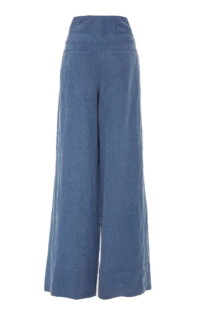 Shop Ulla Johnson Reid Wide-leg Trousers In Blue