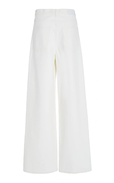 Shop Goldsign High-rise Wide-leg Jeans In White