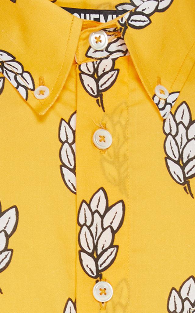 Jacquemus La Chemise Simon Printed Cotton-poplin Shirt In Yellow | ModeSens