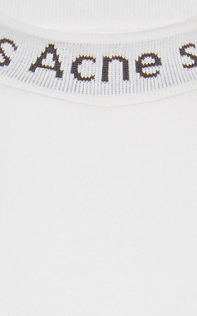 Shop Acne Studios Navid Logo Jersey T-shirt In White