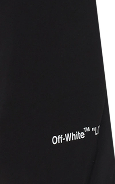 Shop Off-white Logo Terry Shorts In Black