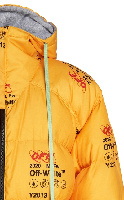 Shop Off-white Industrial Zipped Puffer Jacket In Yellow