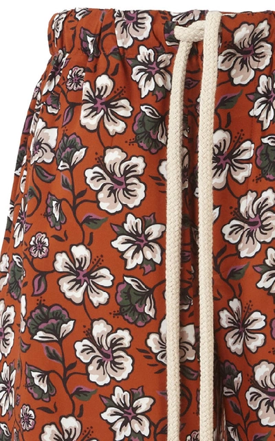 Shop Loewe Floral-print Drawstring Shorts In Multi