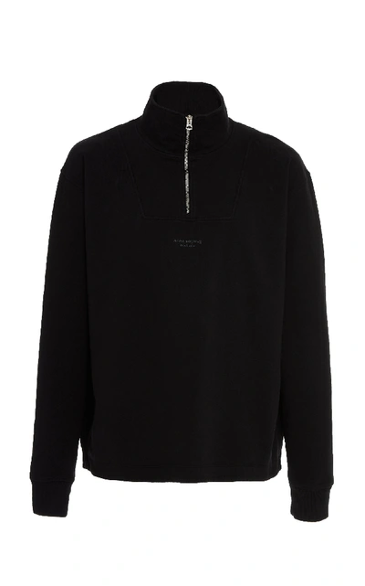 Shop Acne Studios Faraz Logo-printed Cotton-jersey Sweatshirt In Black