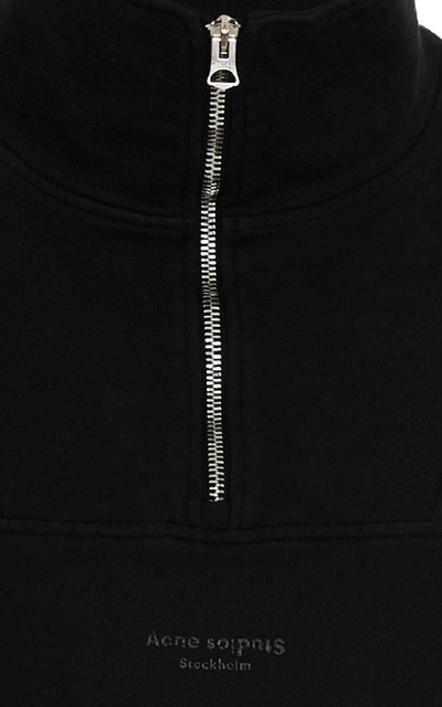 Shop Acne Studios Faraz Logo-printed Cotton-jersey Sweatshirt In Black