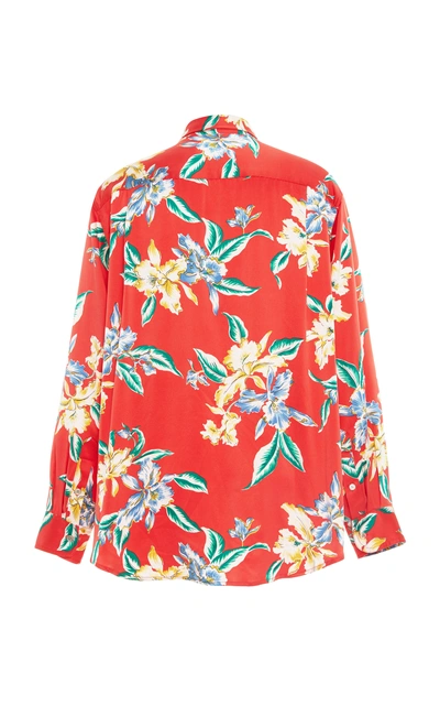 Shop Lost Daze Floral-print Silk Shirt