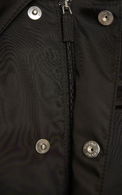 Shop Prada Black Nylon Zip-front Raincoat