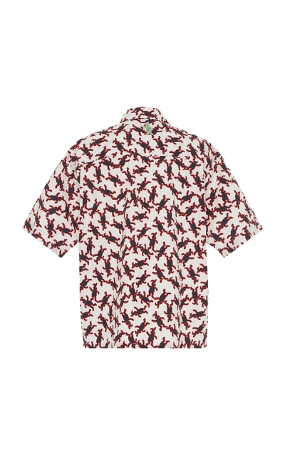 Shop Marni Printed Cotton-poplin Bowling Shirt