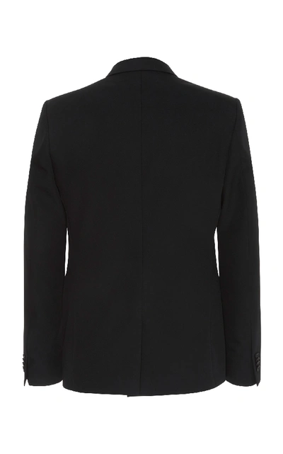 Shop Givenchy Printed-lining Crepe Blazer In Black