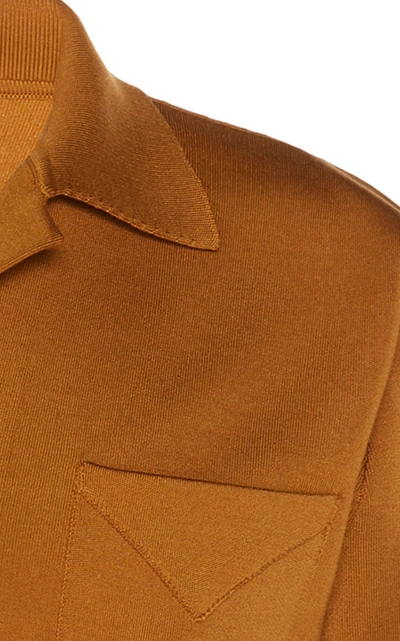 Shop Maison Margiela Camp-collar Silk-blend Shirt In Brown