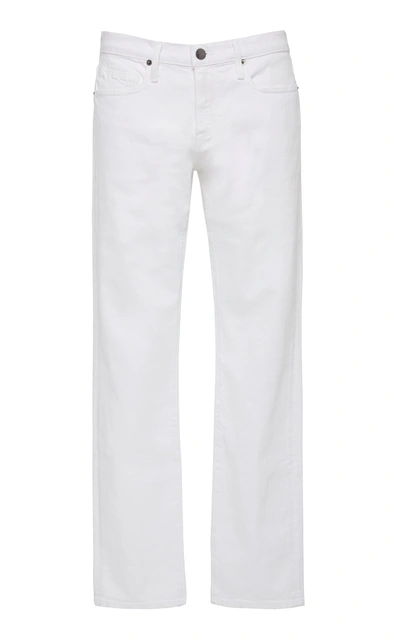 Shop Frame L'homme Mid-rise Slim-leg Jeans In White