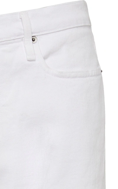 Shop Frame L'homme Mid-rise Slim-leg Jeans In White