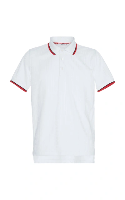 Shop Givenchy Striped-trim Cady Polo In White