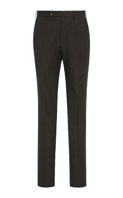 Shop Pt01 Flat-front Gentleman-fit Trousers In Brown