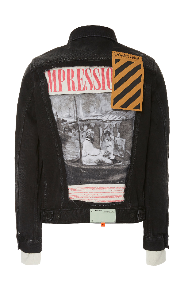 off white impressionism denim jacket