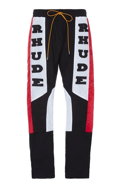 Shop Rhude Racing Pant In Black/white