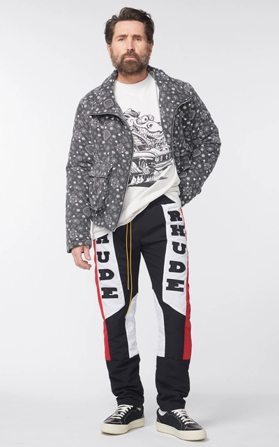 Shop Rhude Racing Pant In Black/white