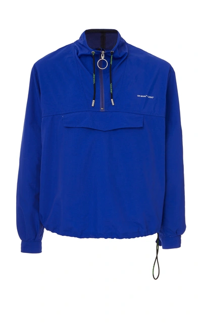 Shop Off-white Zip Detail Anorak In Blue